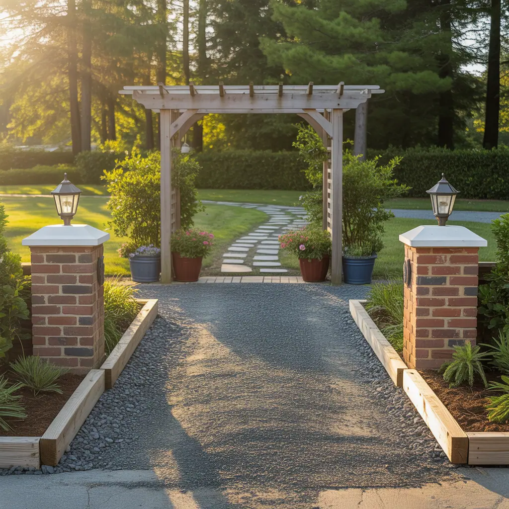 inexpensive driveway entrance ideas