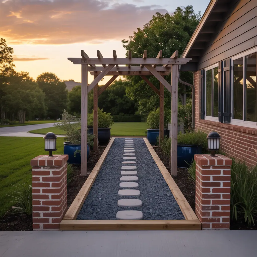 inexpensive driveway entrance ideas
