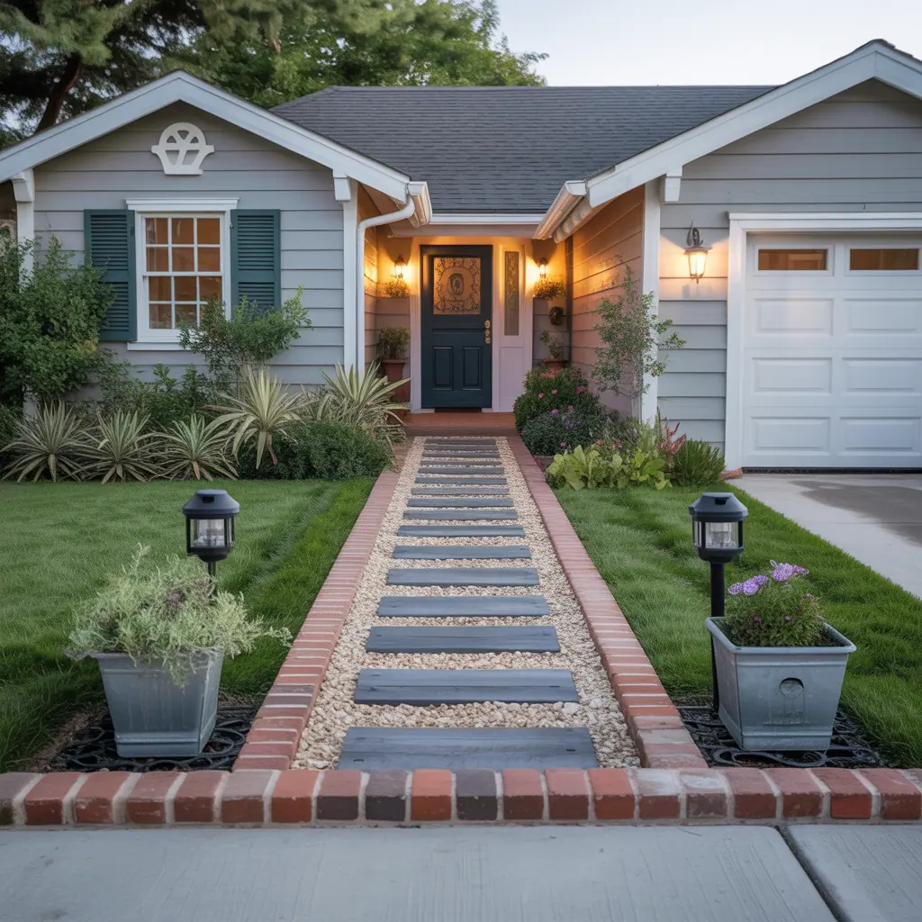 inexpensive driveway entrance ideas