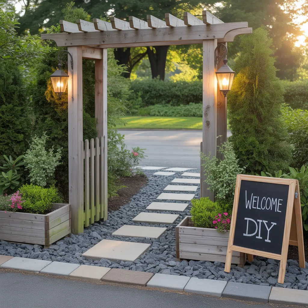 inexpensive driveway entrance ideas