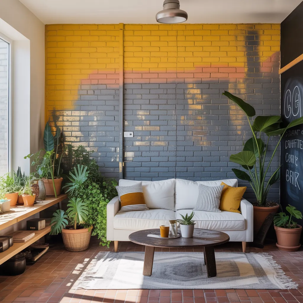 interior brick wall painting ideas