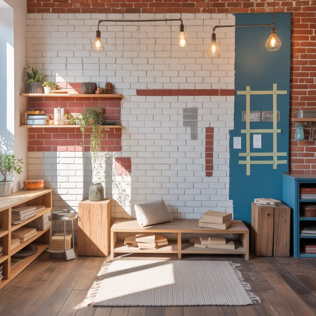 interior brick wall painting ideas