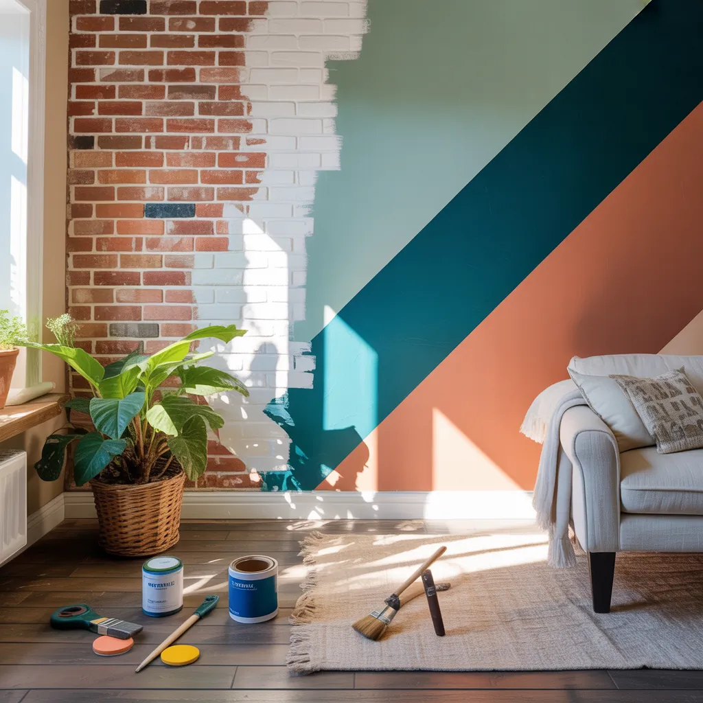 interior brick wall painting ideas