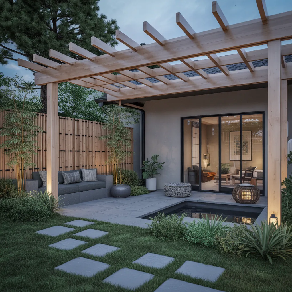 japanese outdoor garden concept