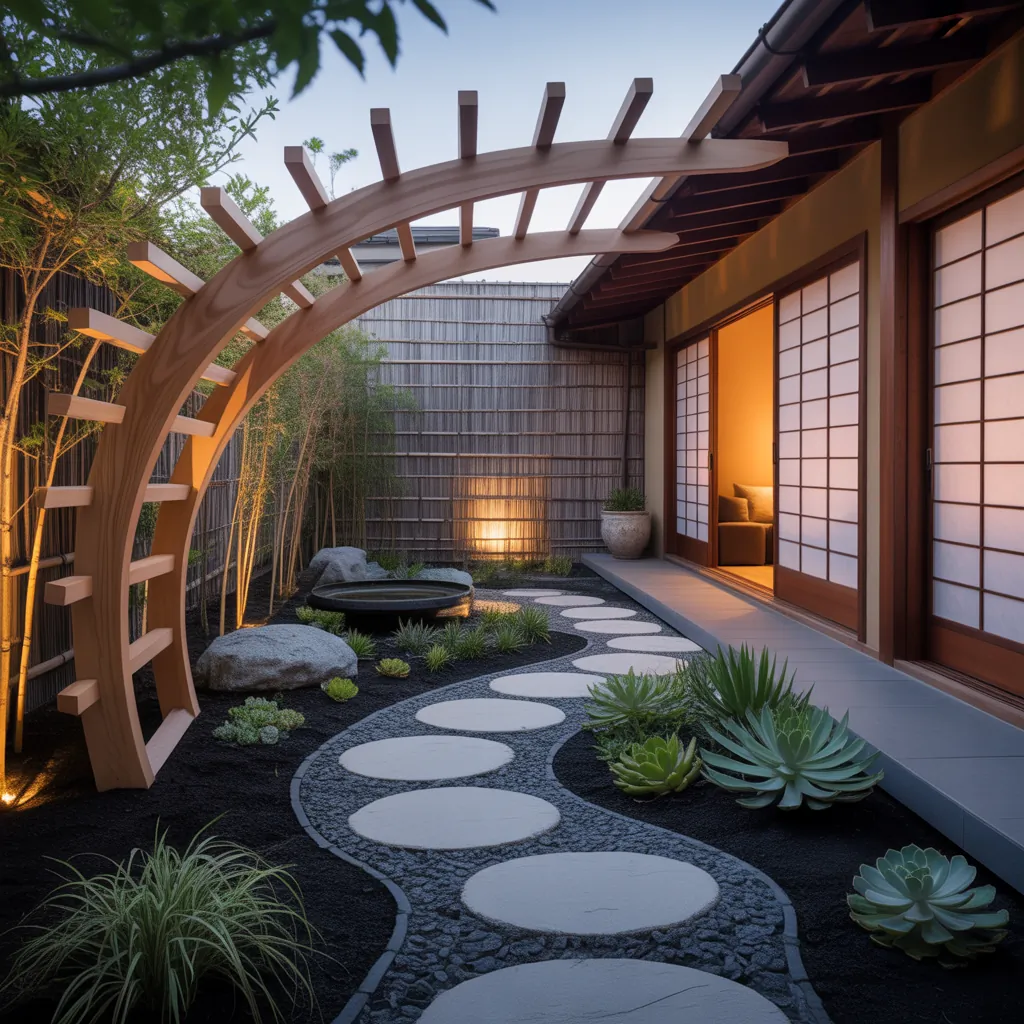 japanese outdoor garden concept