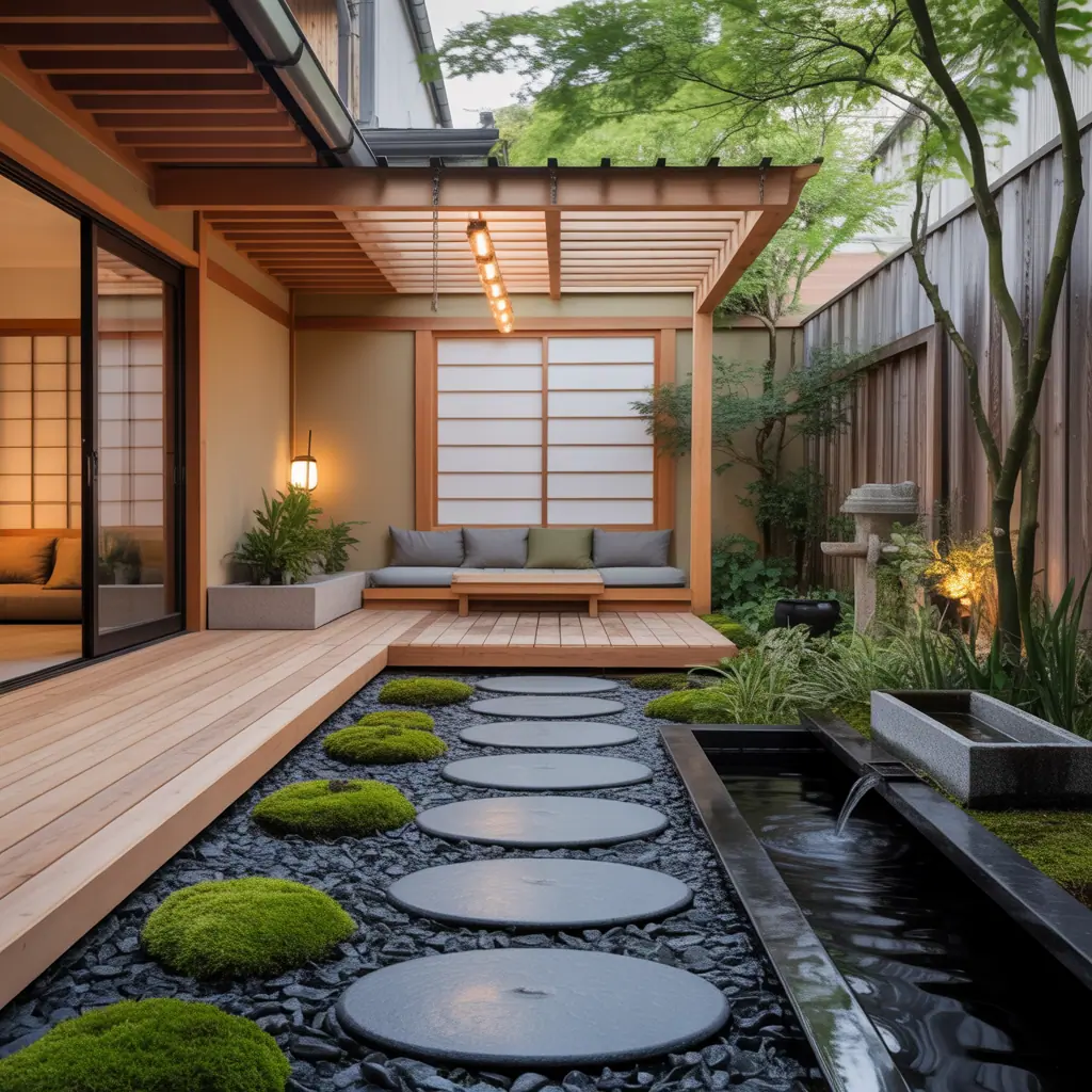 japanese outdoor garden concept