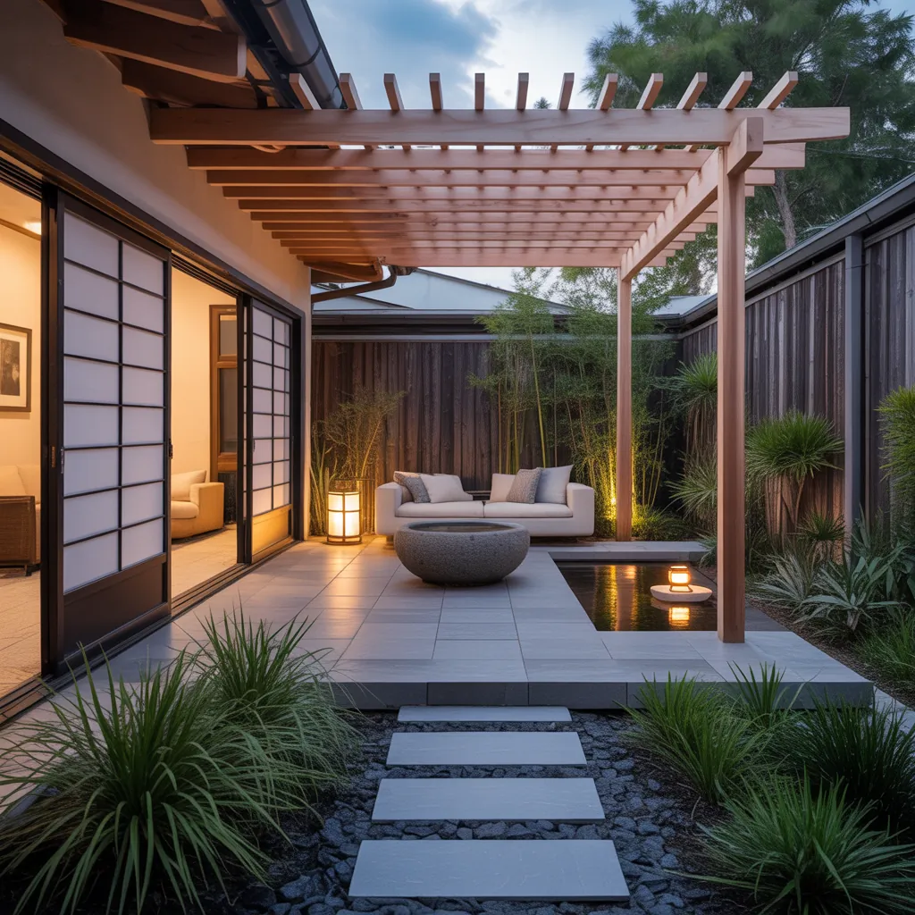 japanese outdoor garden concept