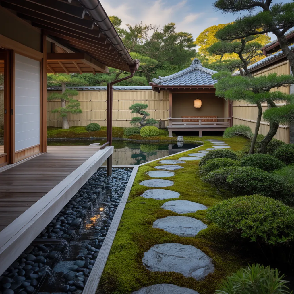 japanese outdoor garden concept