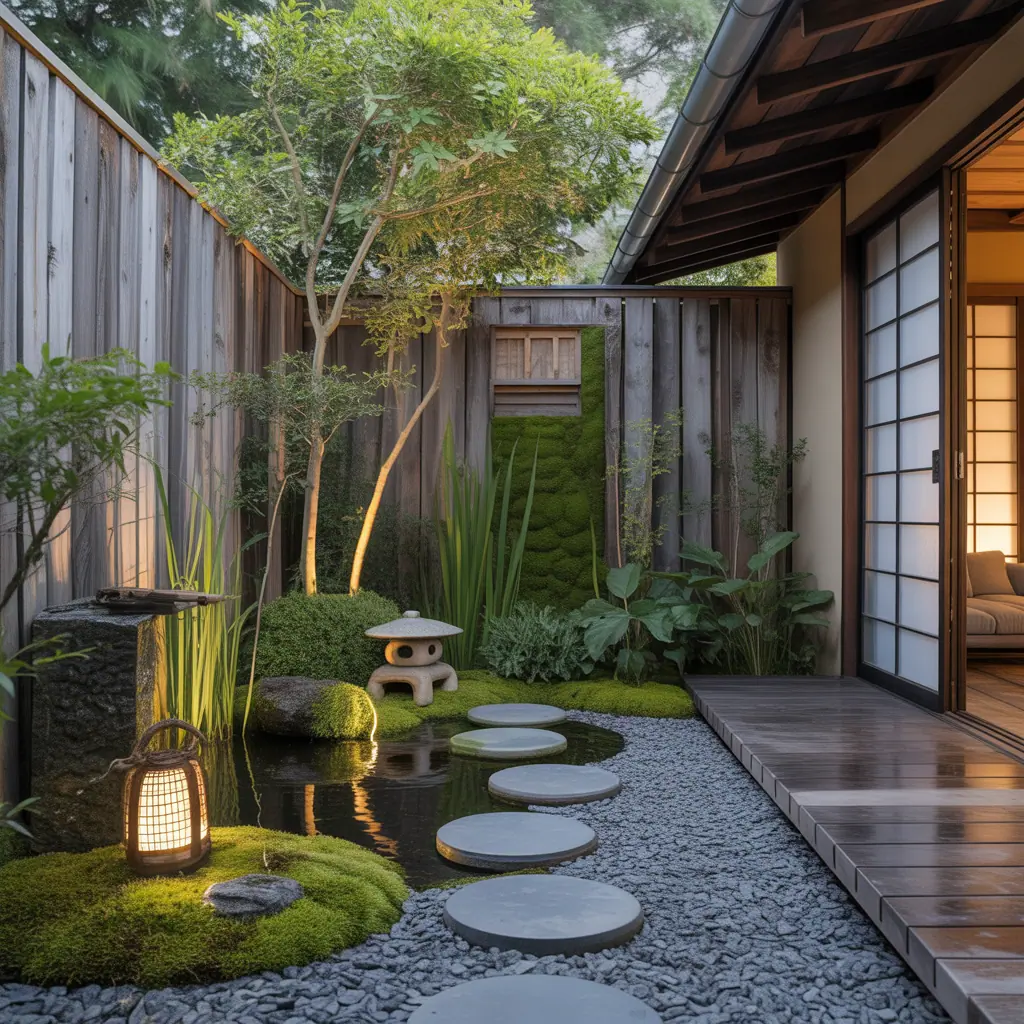 japanese outdoor garden concept