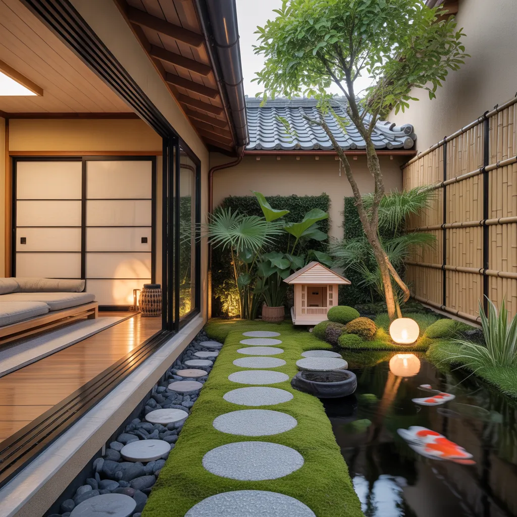japanese outdoor garden concept