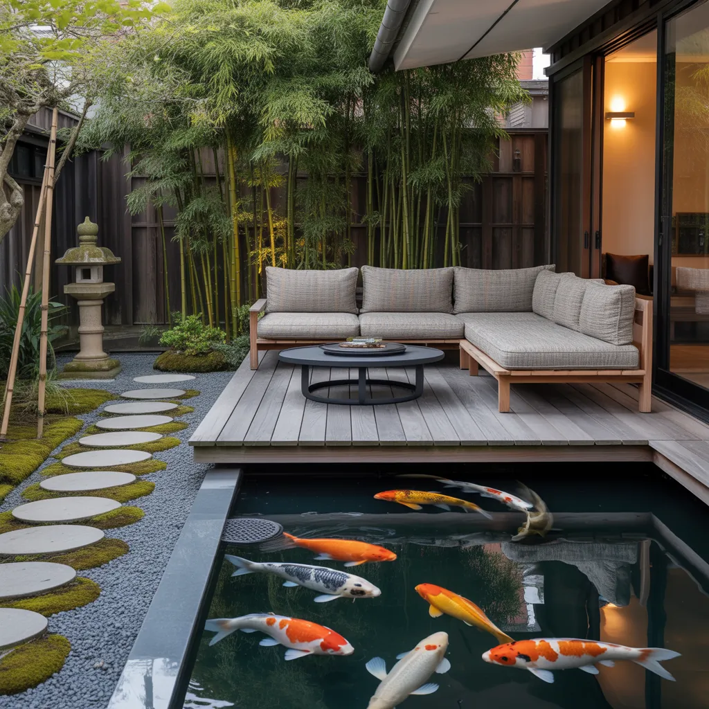 japanese outdoor garden concept
