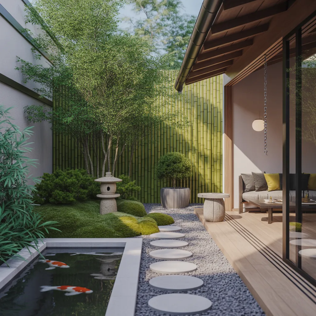 japanese outdoor garden concept