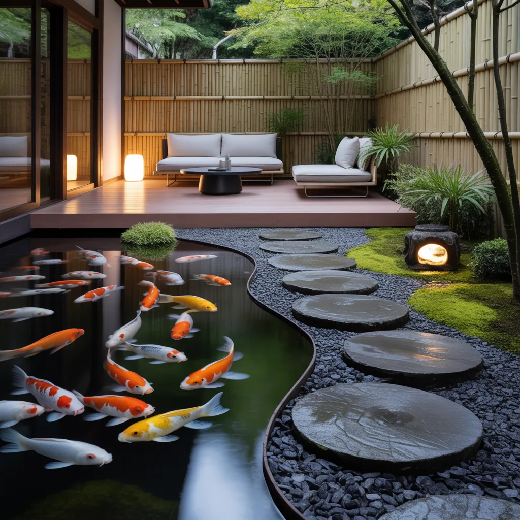 japanese outdoor garden concept