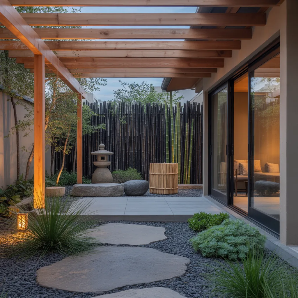 japanese outdoor garden concept