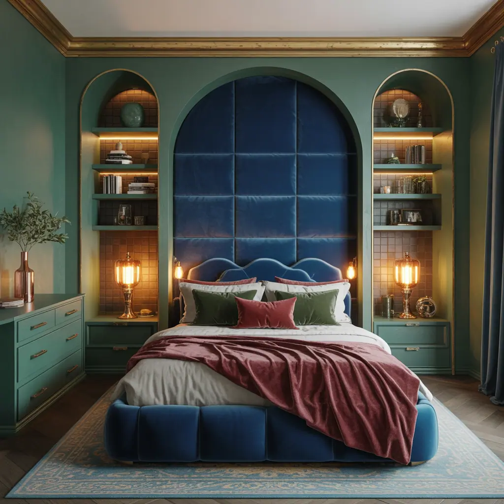 jewel toned bedroom decor
