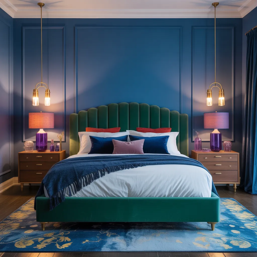 jewel toned bedroom decor