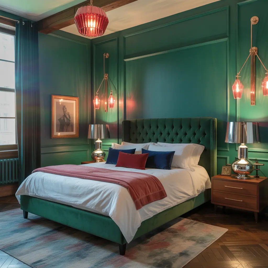 jewel toned bedroom decor