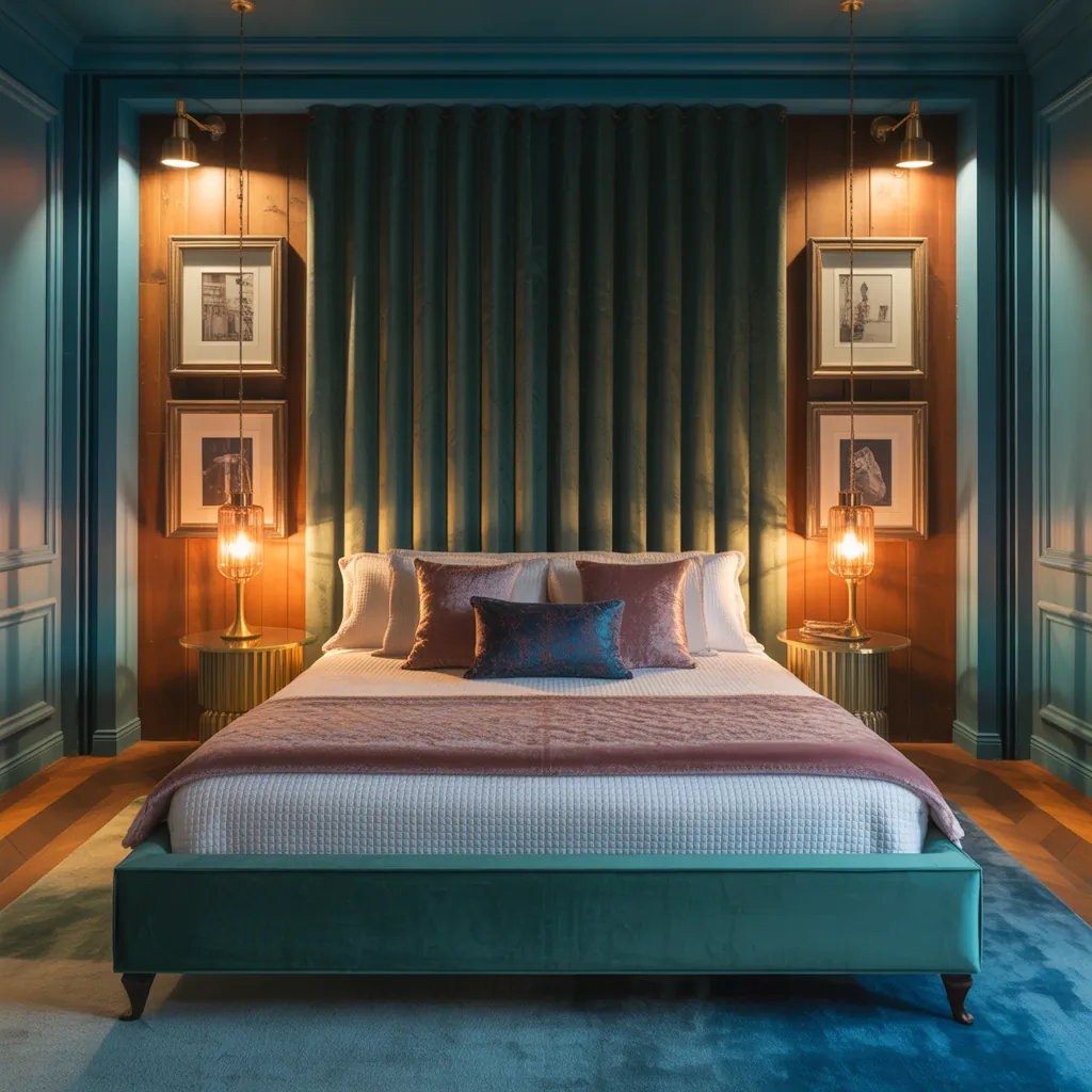 jewel toned bedroom decor