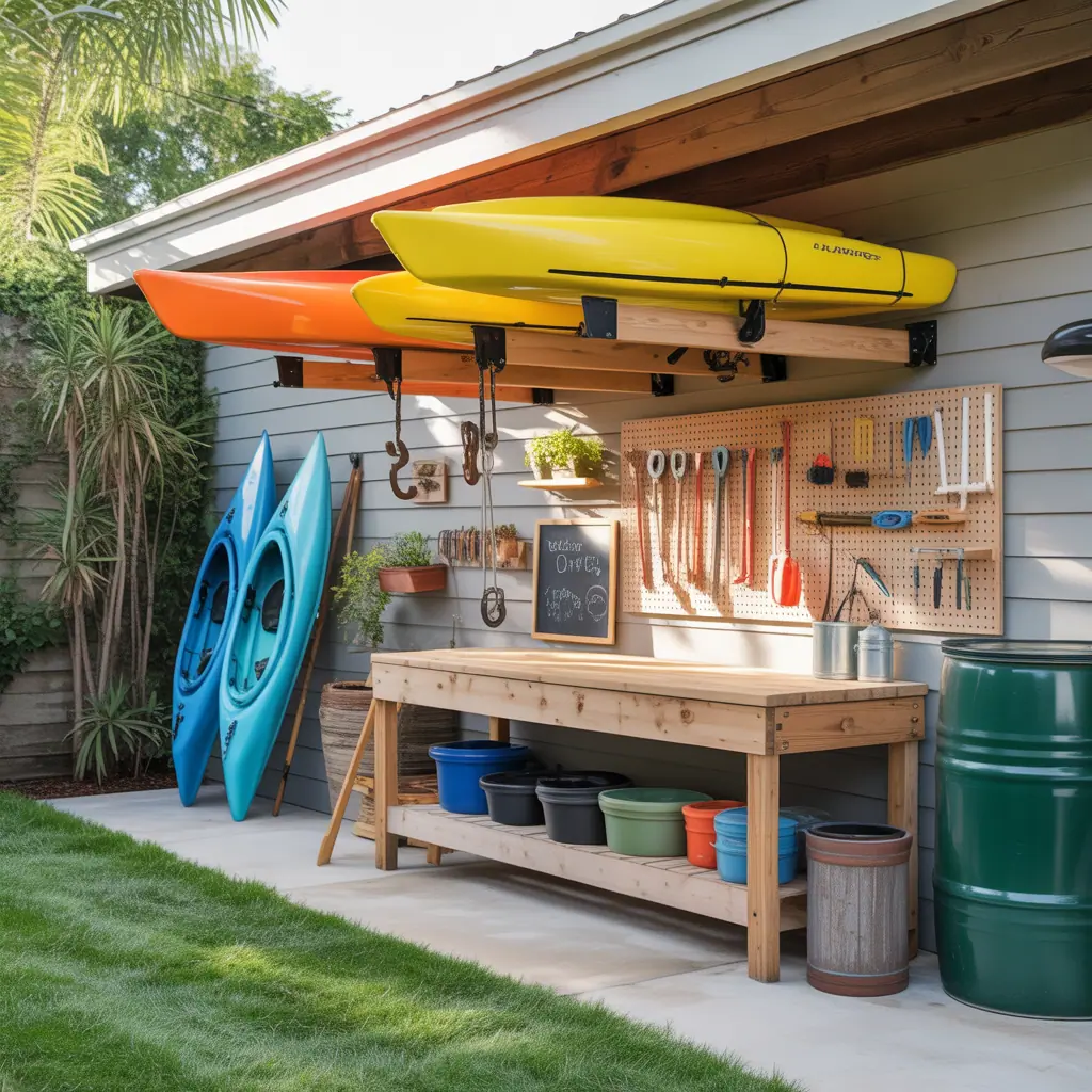 kayak storage outside ideas