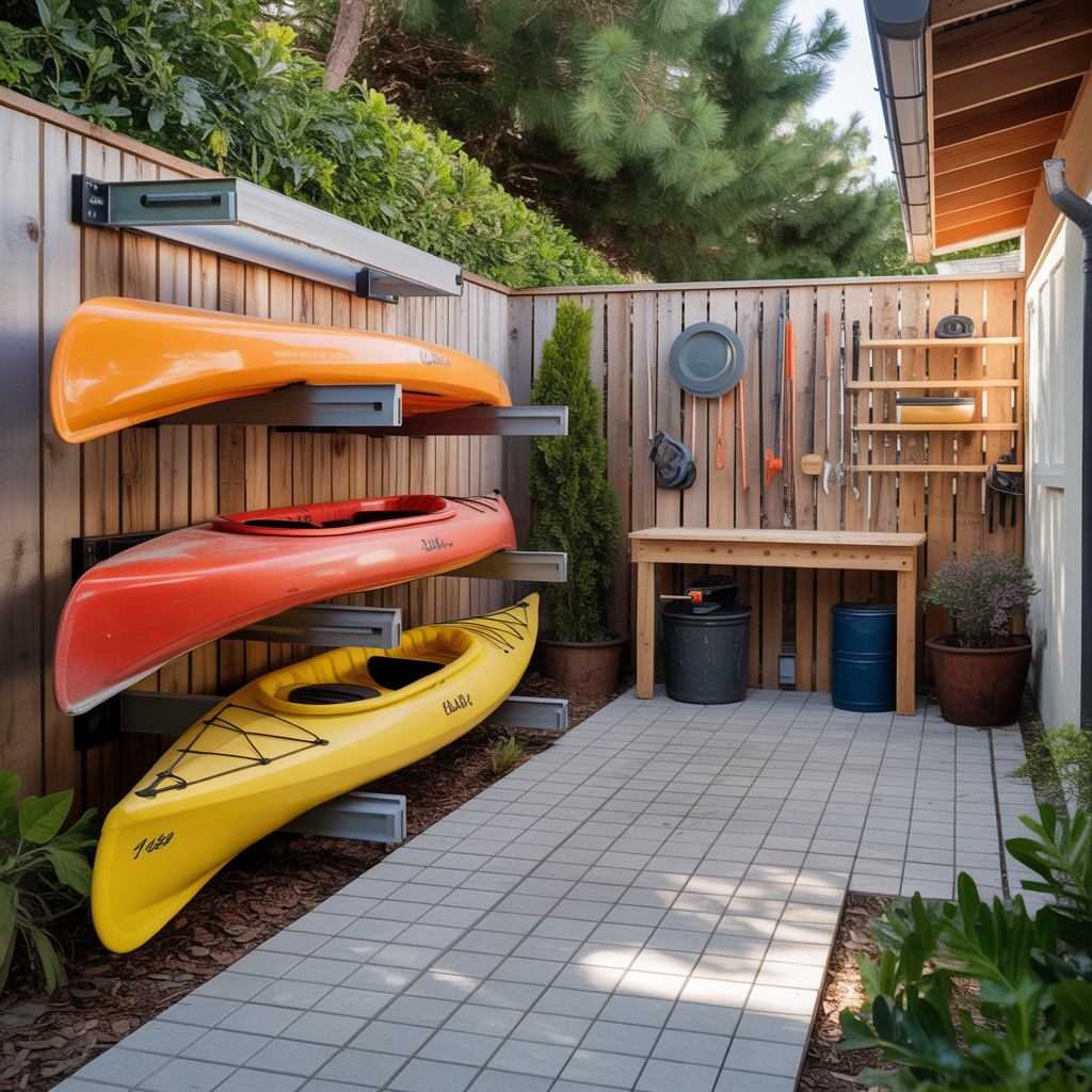 kayak storage outside ideas