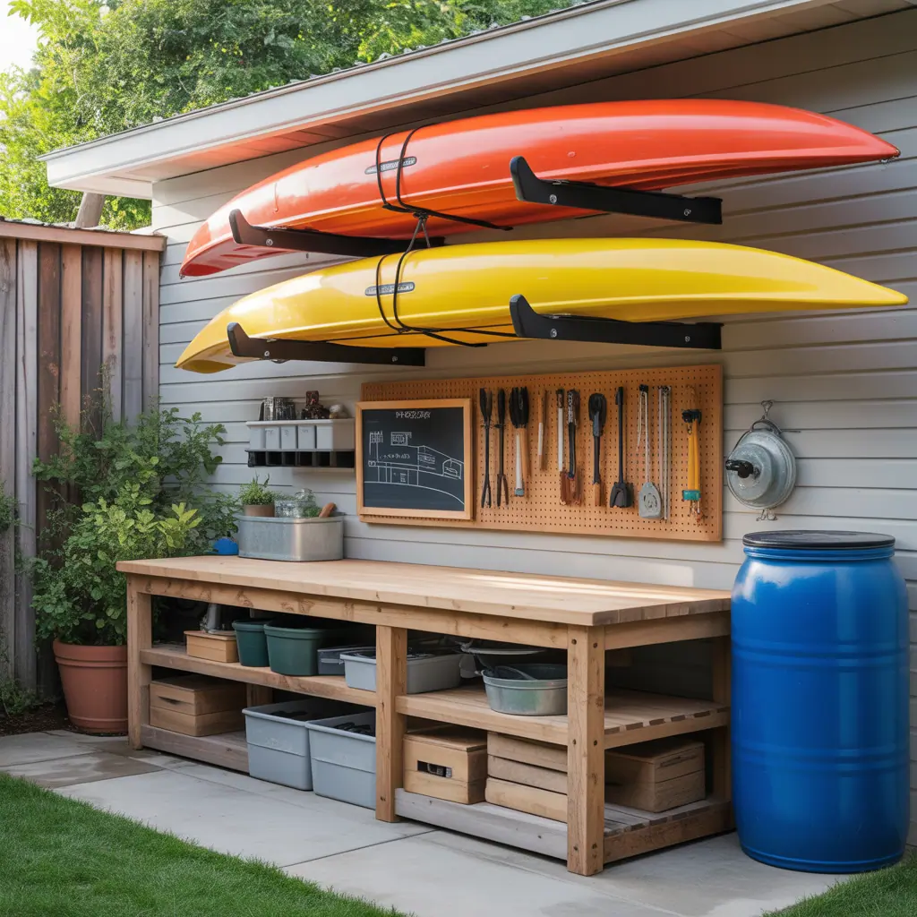 kayak storage outside ideas