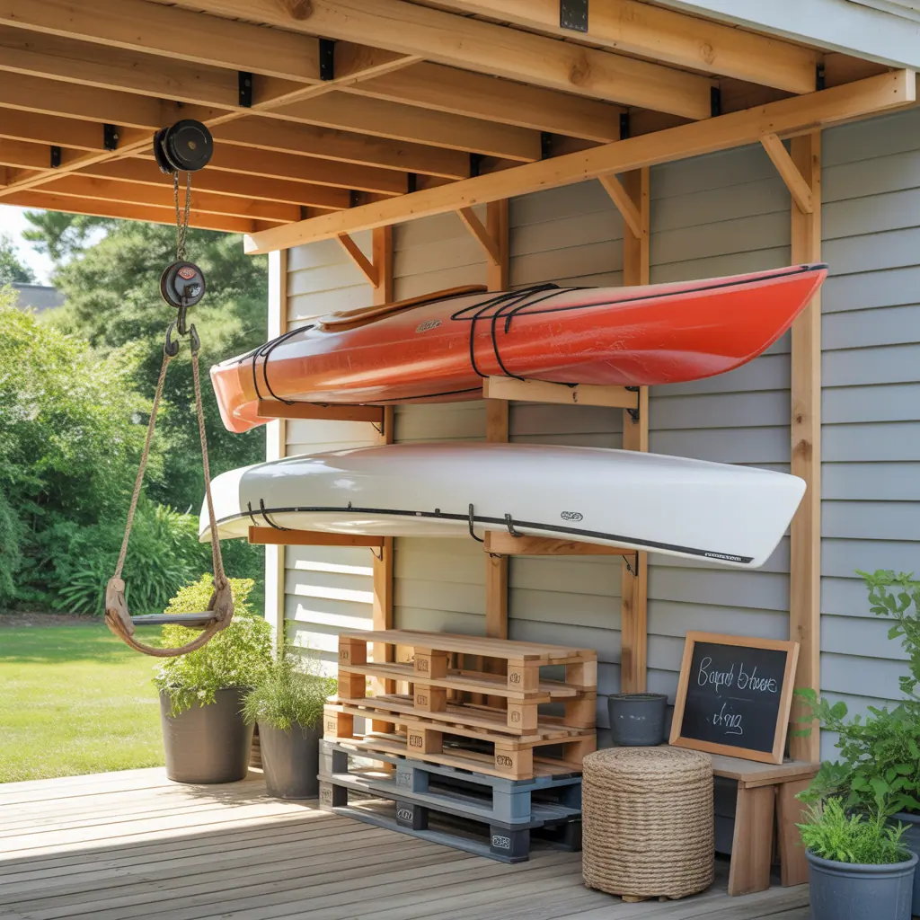 kayak storage outside ideas