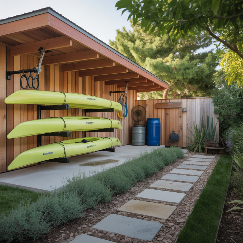kayak storage outside ideas
