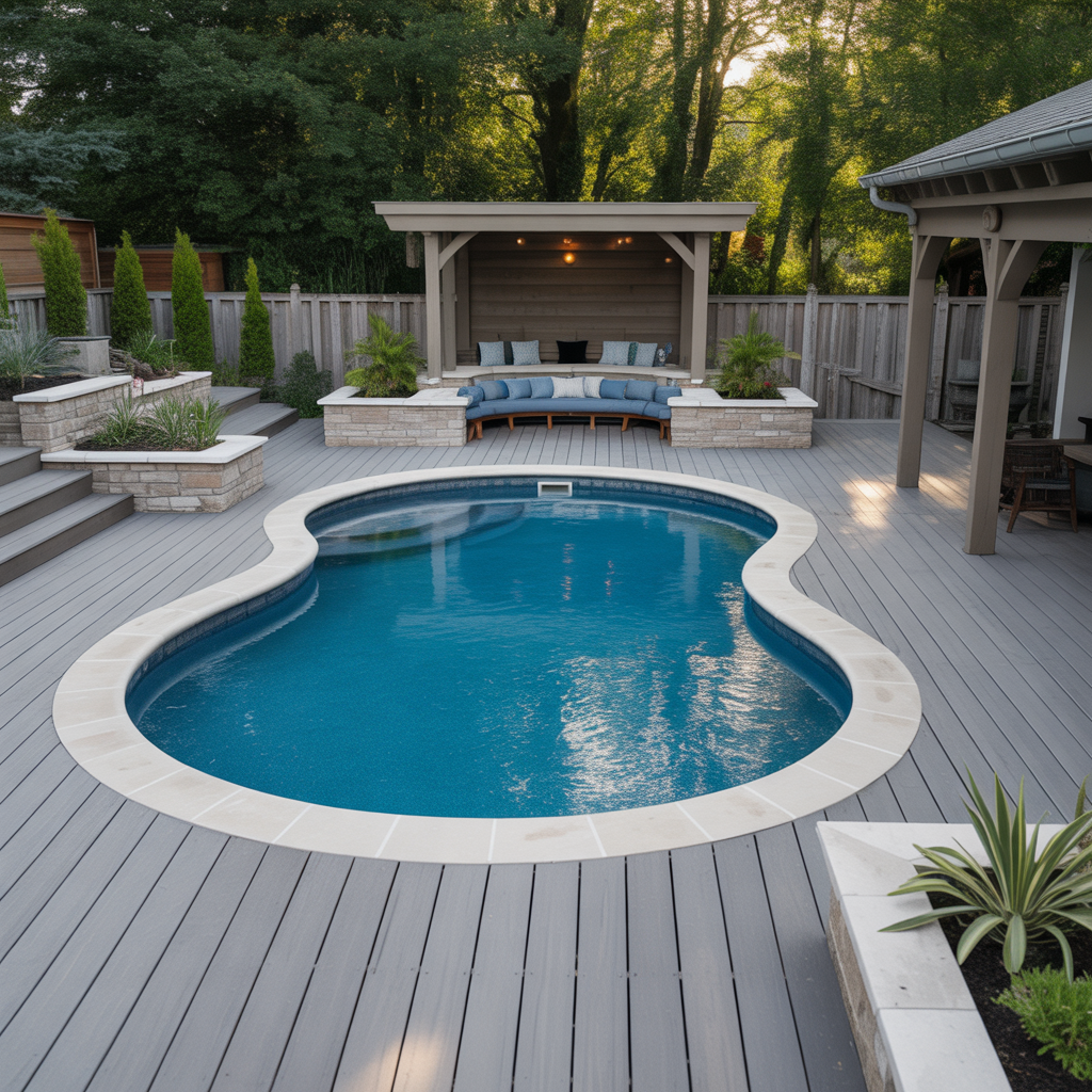 kidney shaped backyard pool ideas