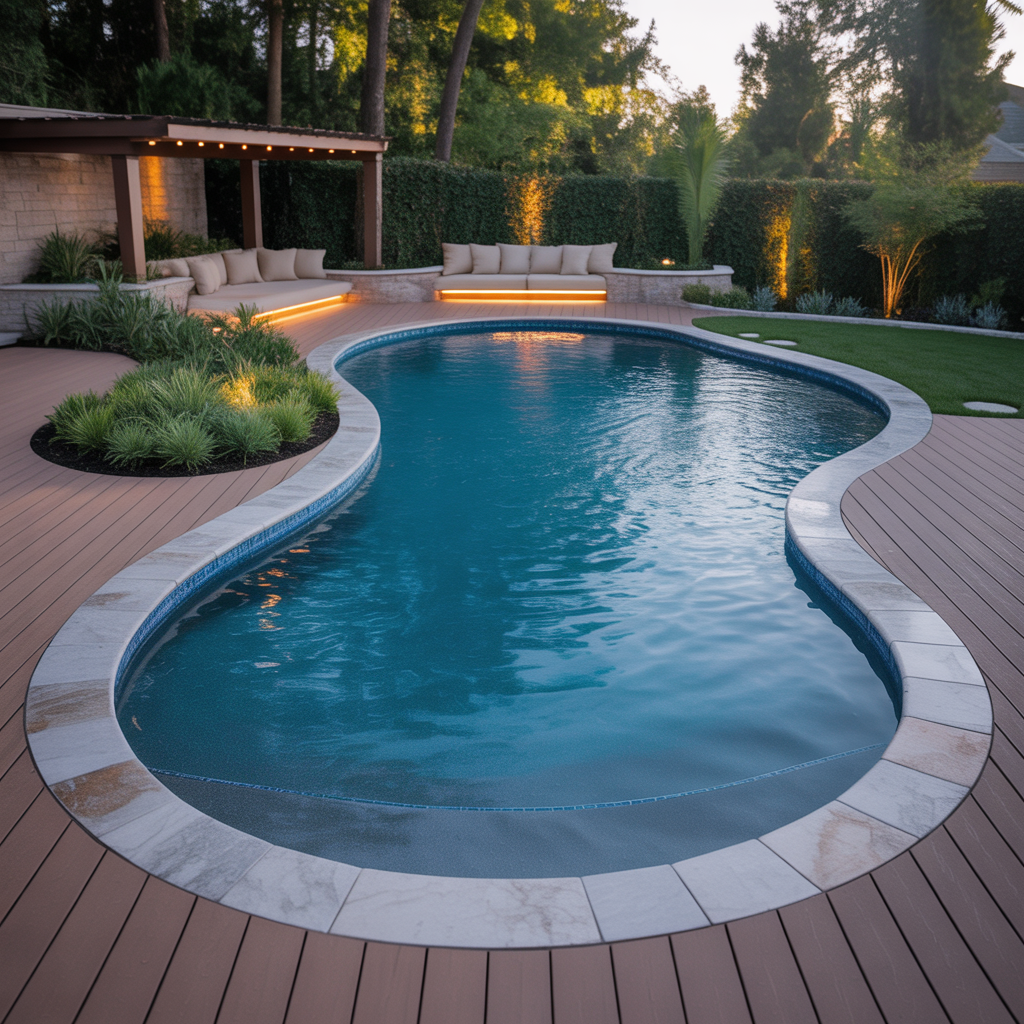 kidney shaped backyard pool ideas