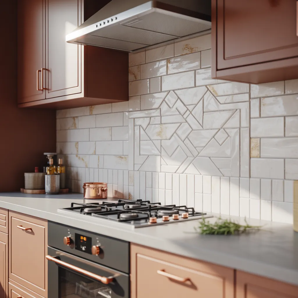 kitchen backsplash ideas brown cabinets