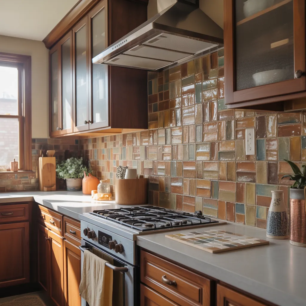 kitchen backsplash ideas brown cabinets
