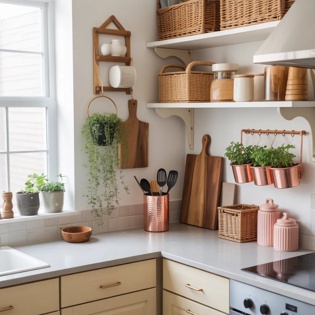 kitchen counter corner decor ideas