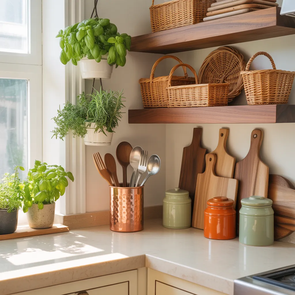 kitchen counter corner decor ideas