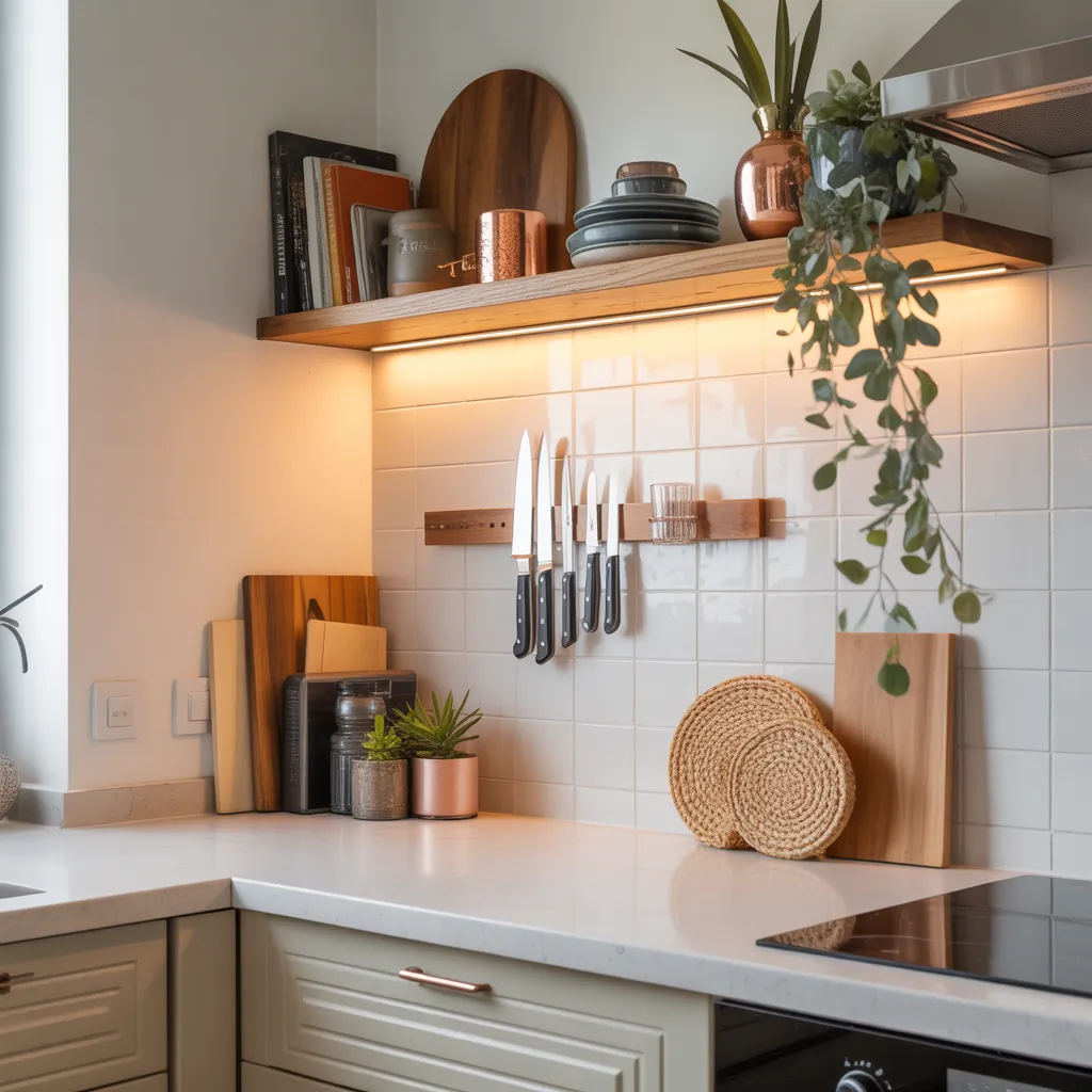 kitchen counter corner decor ideas