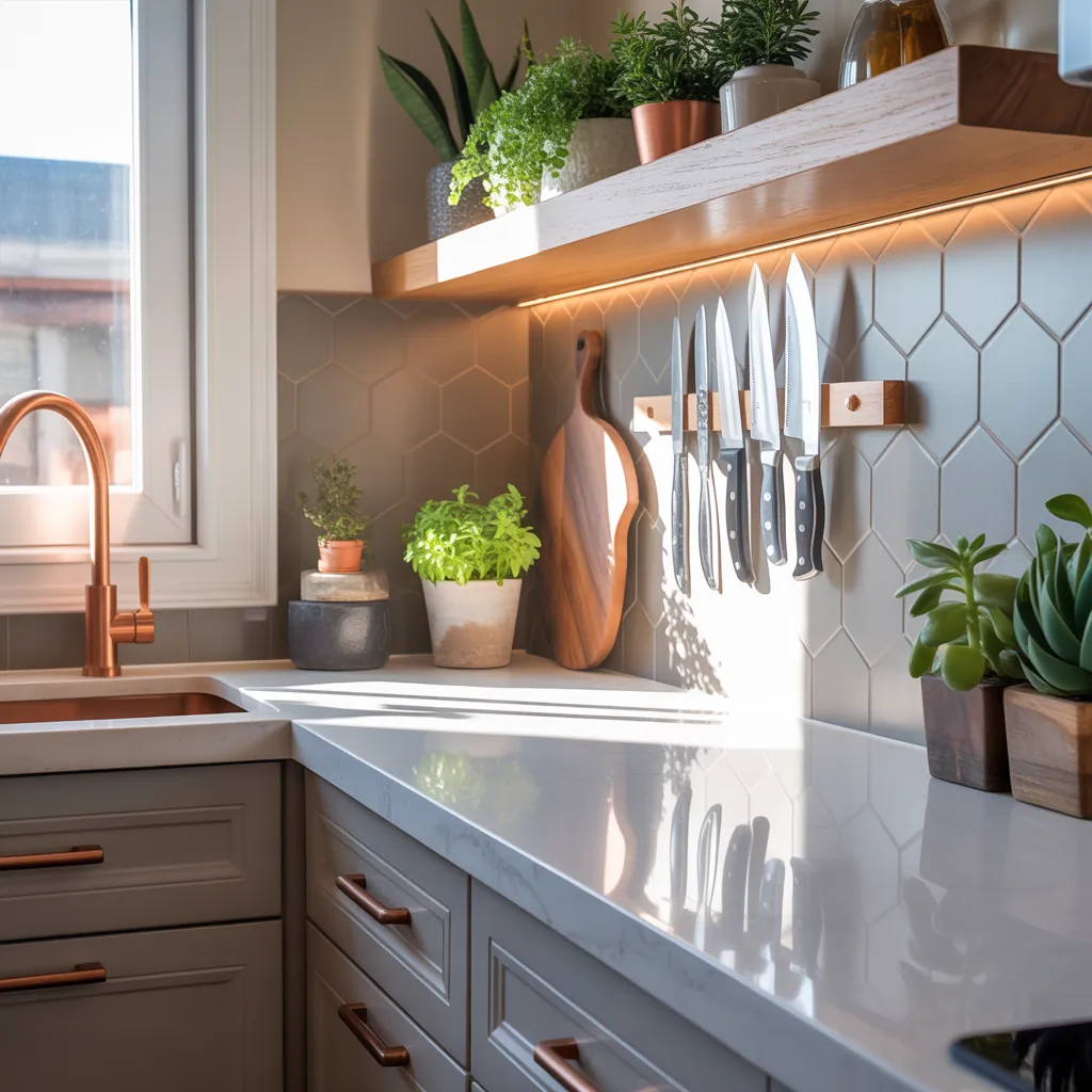 kitchen counter corner decor ideas