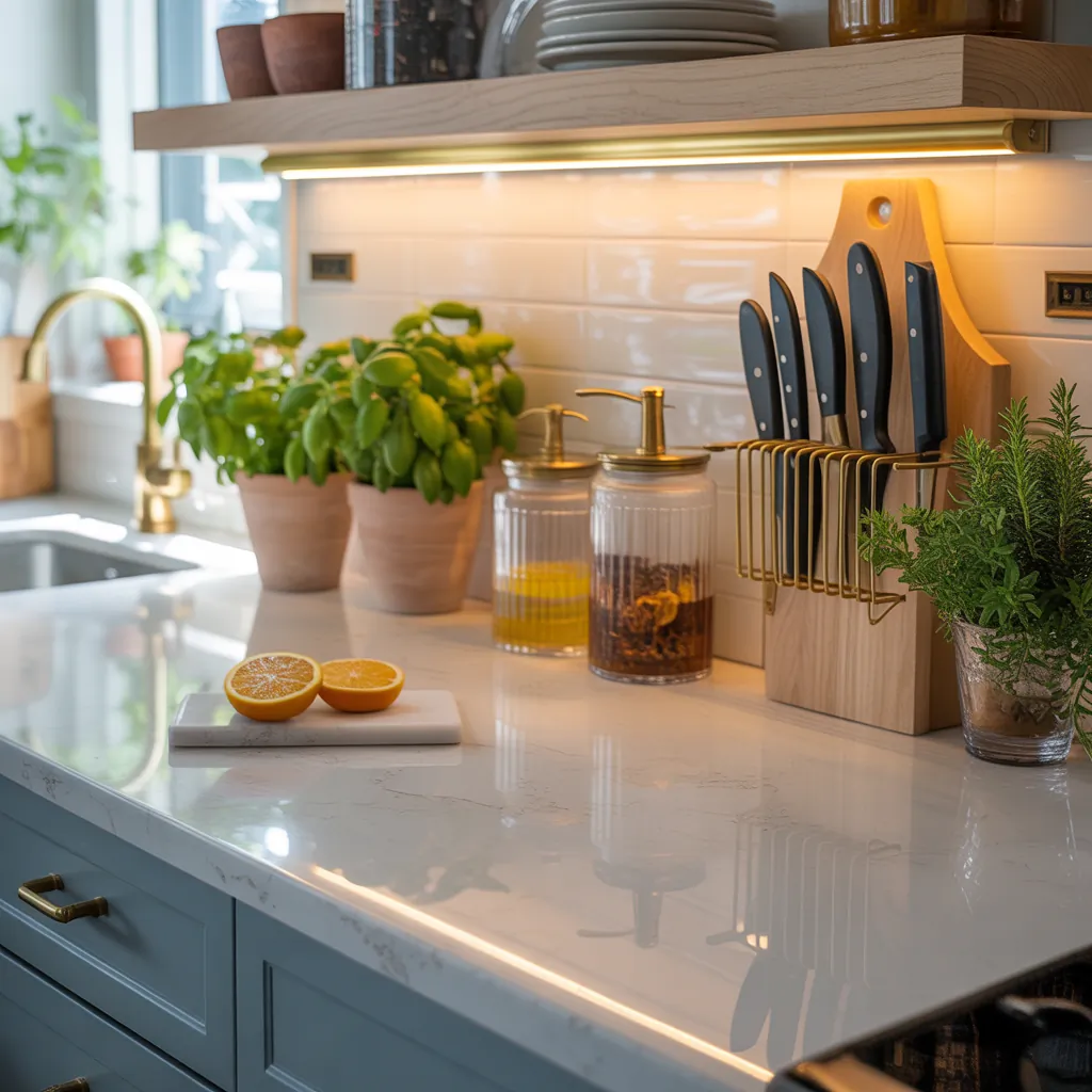 kitchen countertop decor