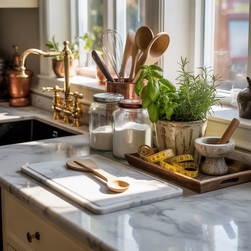kitchen countertop styling