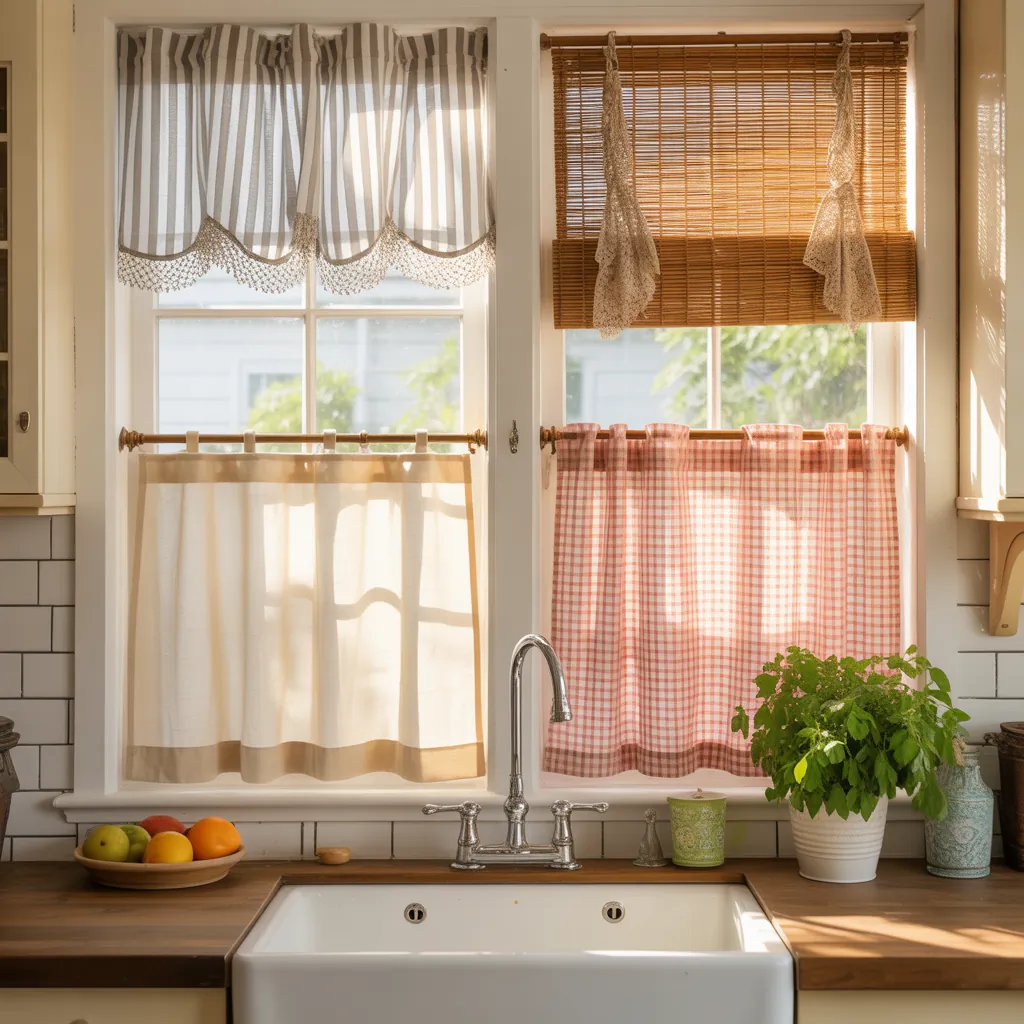kitchen curtain ideas above sink