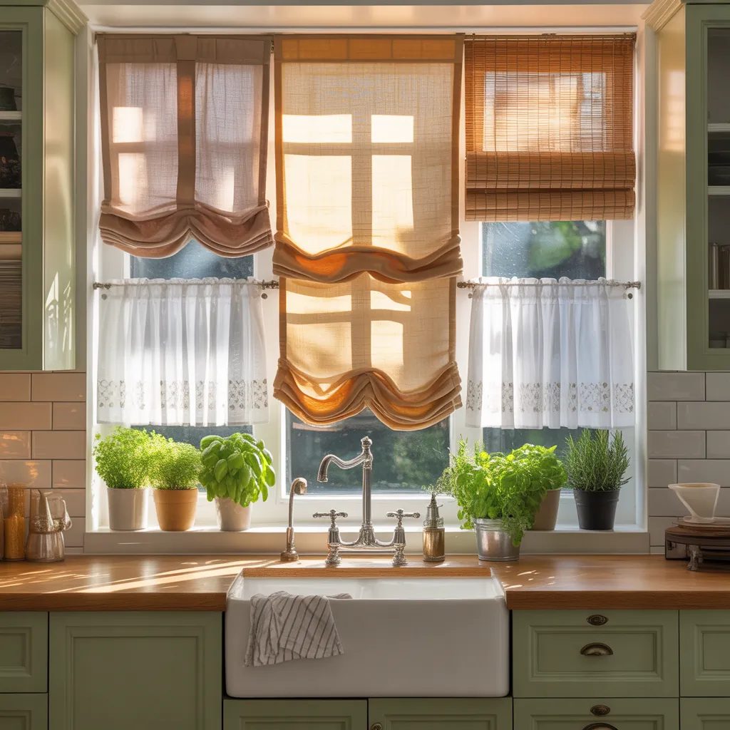 kitchen curtain ideas above sink