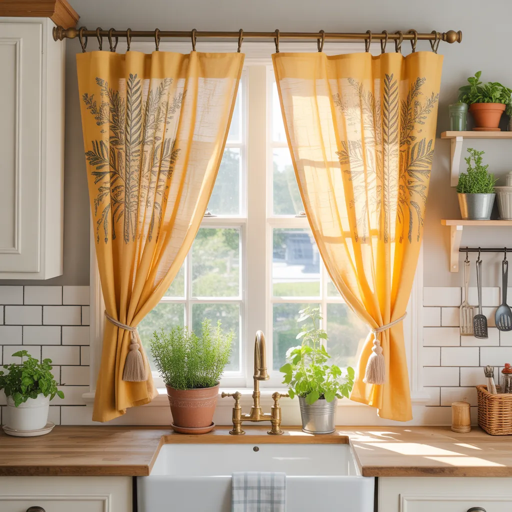 kitchen curtain ideas above sink