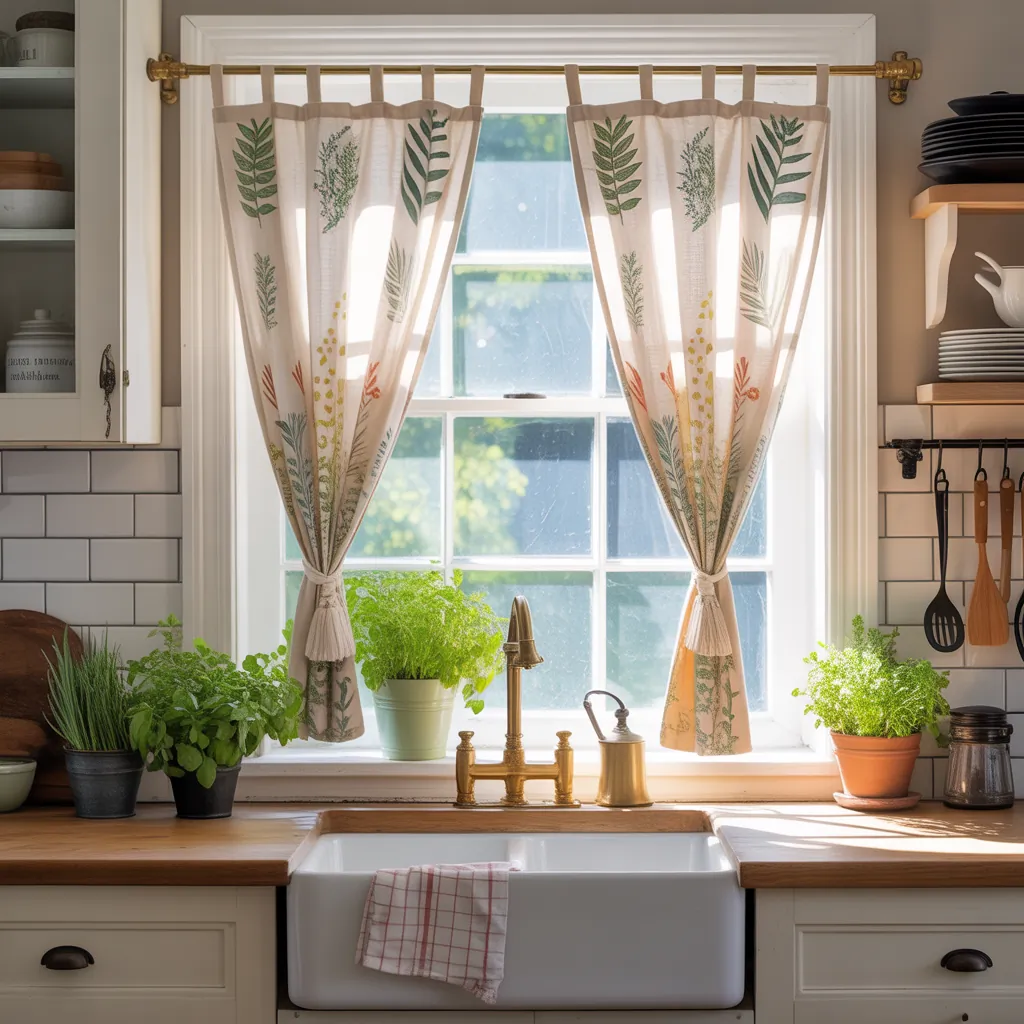kitchen curtain ideas above sink