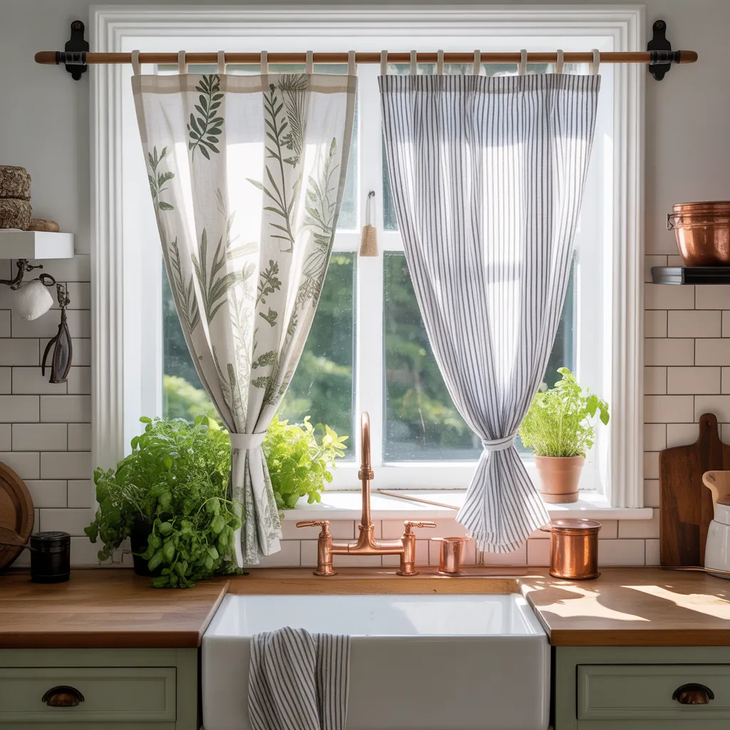 kitchen curtain ideas above sink