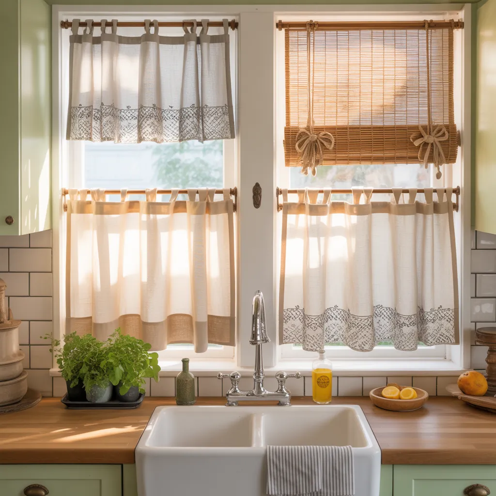 kitchen curtain ideas above sink