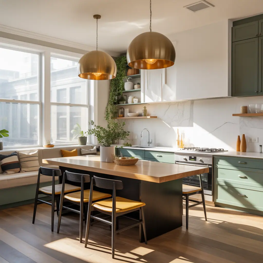 kitchen island dining table combo ideas