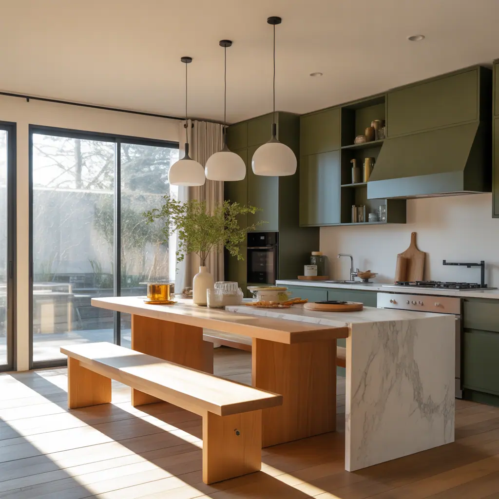 kitchen island dining table combo ideas