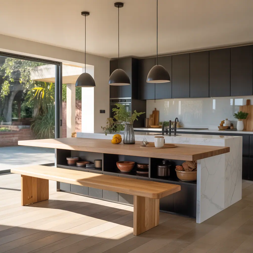 kitchen island dining table combo ideas