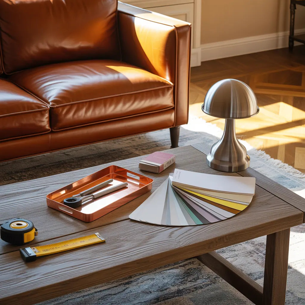 leather couch coffee table