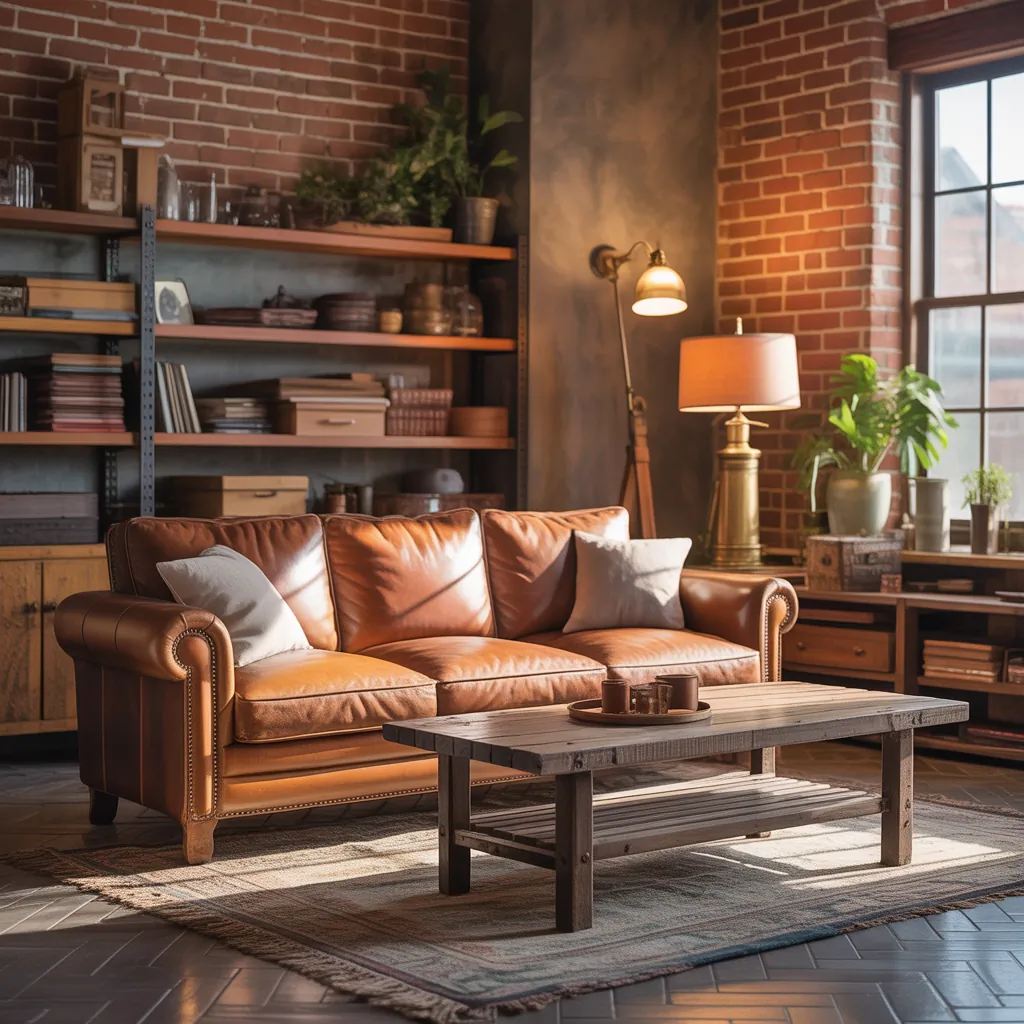 leather couch coffee table