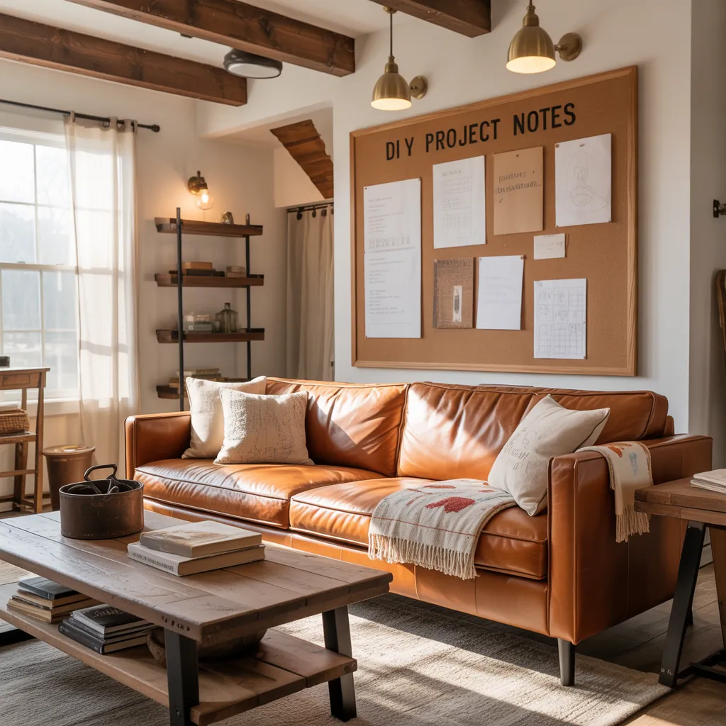leather couch coffee table