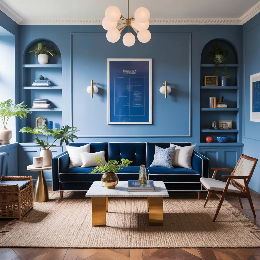 living room ideas blue